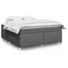 Image de vidaXL Sommier à lattes de lit avec matelas Gris foncé 180x200cm Tissu