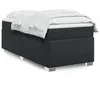 Image de vidaXL Sommier à lattes de lit avec matelas Noir 100x200 cm Similicuir