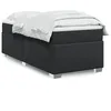 Image de vidaXL Sommier Ã  lattes de lit avec matelas Noir 100x200 cm Similicuir