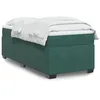 Image de vidaXL Sommier Ã  lattes de lit avec matelas Vert foncÃ© 90x200 cm