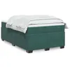 Image de vidaXL Sommier à lattes de lit avec matelas vert foncé 120x190 cm