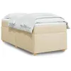 Image de vidaXL Sommier à lattes de lit et matelas Crème 90x190 cm Tissu