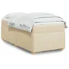Image de vidaXL Sommier à lattes de lit avec matelas Crème 90x200 cm Tissu