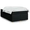 Image de vidaXL Sommier à lattes de lit avec matelas Noir 120x200 cm Tissu