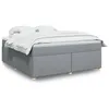 Image de vidaXL Sommier à lattes de lit avec matelas Gris clair 180x200cm Tissu