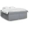 Image de vidaXL Sommier Ã  lattes de lit avec matelas Gris clair 180x200cm Tissu