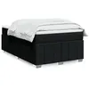Image de vidaXL Sommier à lattes de lit avec matelas Noir 120x200 cm Tissu
