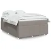 Image de vidaXL Sommier à lattes de lit avec matelas Taupe 140x190 cm Tissu
