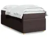 Image de vidaXL Sommier à lattes de lit avec matelas Marron foncé 90x200 cm