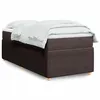 Image de vidaXL Sommier à lattes de lit avec matelas Marron foncé 100x200 cm