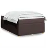 Image de vidaXL Sommier à lattes de lit avec matelas Marron foncé 120x200 cm