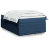 Image de vidaXL Sommier à lattes de lit avec matelas Bleu 120x200 cm Tissu