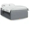 Image de vidaXL Sommier Ã  lattes de lit avec matelas Gris clair 140x200cm Tissu