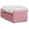 Image de vidaXL Sommier à lattes de lit et matelas Rose 80x200 cm Velours