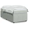 Image de vidaXL Sommier à lattes de lit et matelas Gris clair 100x200cm Velours