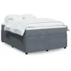 Image de vidaXL Sommier à lattes de lit et matelas Gris foncé 140x200cm Velours