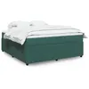 Image de vidaXL Sommier à lattes de lit et matelas Vert foncé 180x200cm Velours
