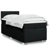 Image de vidaXL Sommier à lattes de lit et matelas Noir 80x200 cm Tissu