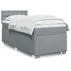 Image de vidaXL Sommier à lattes de lit et matelas Gris clair 90x190 cm Tissu