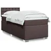 Image de vidaXL Sommier à lattes de lit avec matelas Marron foncé 90x190 cm