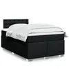 Image de vidaXL Sommier à lattes de lit avec matelas Noir 120x200 cm Tissu