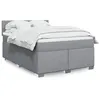 Image de vidaXL Sommier à lattes de lit avec matelas Gris clair 140x190cm Tissu