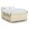 Image de vidaXL Sommier à lattes de lit avec matelas Crème 140x200 cm Tissu