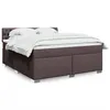 Image de vidaXL Sommier à lattes de lit avec matelas Marron foncé 180x200 cm