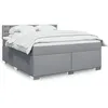 Image de vidaXL Sommier à lattes de lit avec matelas Gris clair 180x200cm Tissu