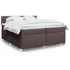 Image de vidaXL Sommier Ã  lattes de lit avec matelas Marron foncÃ© 200x200 cm