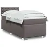 Image de vidaXL Sommier à lattes de lit avec matelas Gris 80x200 cm Similicuir