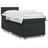 Image de vidaXL Sommier à lattes de lit avec matelas Noir 90x200 cm Similicuir