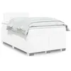 Image de vidaXL Sommier à lattes de lit avec matelas Blanc 120x200cm Similicuir