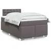 Image de vidaXL Sommier à lattes de lit avec matelas Gris 120x200 cm Similicuir