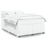 Image de vidaXL Sommier à lattes de lit avec matelas Blanc 140x200cm Similicuir