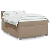 Image de vidaXL Sommier à lattes de lit avec matelas Cappuccino 140x200 cm