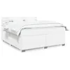 Image de vidaXL Sommier à lattes de lit avec matelas Blanc 180x200cm Similicuir