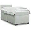 Image de vidaXL Sommier à lattes de lit et matelas Gris clair 90x190 cm Velours