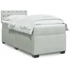 Image de vidaXL Sommier à lattes de lit et matelas Gris clair 90x200 cm Velours