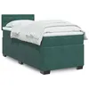 Image de vidaXL Sommier à lattes de lit avec matelas Vert foncé 90x200 cm