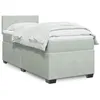 Image de vidaXL Sommier à lattes de lit et matelas Gris clair 100x200cm Velours