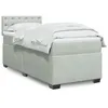 Image de vidaXL Sommier à lattes de lit et matelas Gris clair 100x200cm Velours