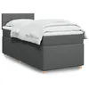 Image de vidaXL Sommier à lattes de lit et matelas Gris foncé 90x190 cm Tissu