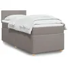 Image de vidaXL Sommier à lattes de lit avec matelas Taupe 90x190 cm Tissu