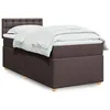 Image de vidaXL Sommier à lattes de lit avec matelas Marron foncé 90x200 cm