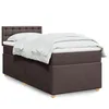 Image de vidaXL Sommier Ã  lattes de lit avec matelas Marron foncÃ© 90x200 cm