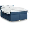 Image de vidaXL vidaXL Sommier à lattes de lit avec matelas Bleu 140x190 cm Tissu