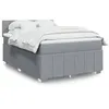 Image de vidaXL Sommier à lattes de lit avec matelas Gris clair 160x200cm Tissu