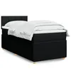 Image de vidaXL Sommier à lattes de lit avec matelas Noir 90x190 cm Tissu