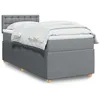 Image de vidaXL Sommier à lattes de lit et matelas Gris clair 90x190 cm Tissu